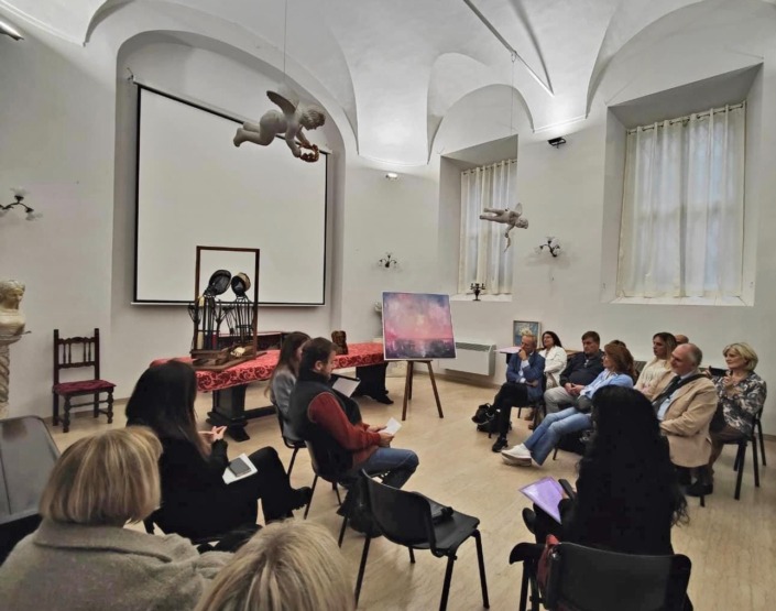Presentation and interpretation of the painting "Sunrise" at the Galleria dei Miracoli, Rome.